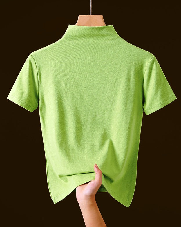 Women's Spring & Summer Half Turtleneck Slim Fit Inner Layering Shirt