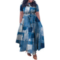Spring & Summer Elegant Lace African Maxi Dress – Plus Size Long Skirt with Outer Layer
