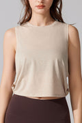 Loose Fit Short Yoga T-Shirt | Sleeveless Training & Running Top | Quick-Dry, Breathable, Round Neck Activewear