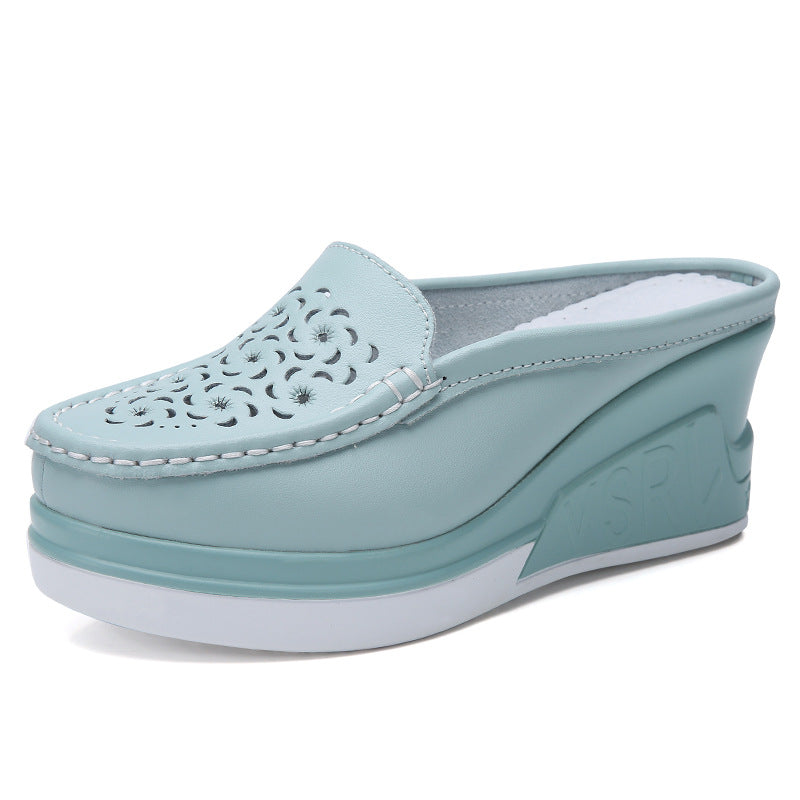 Spring & Summer New Trend Thick-Soled High-Heeled Slippers for Women - Casual Outdoor Comfort Style