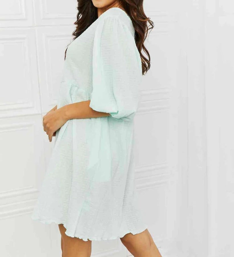 Women's Culture Code She's The One Full Size Puff Sleeve Mini Dress