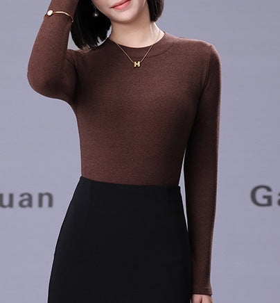 Women's Autumn & Winter Long Sleeve T-Shirt - Slim Fit Warm Casual Stylish Top