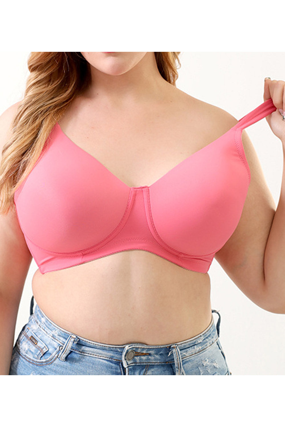 Women's Plus Padded Lace Push-up No Wire Bra Big Breast lace