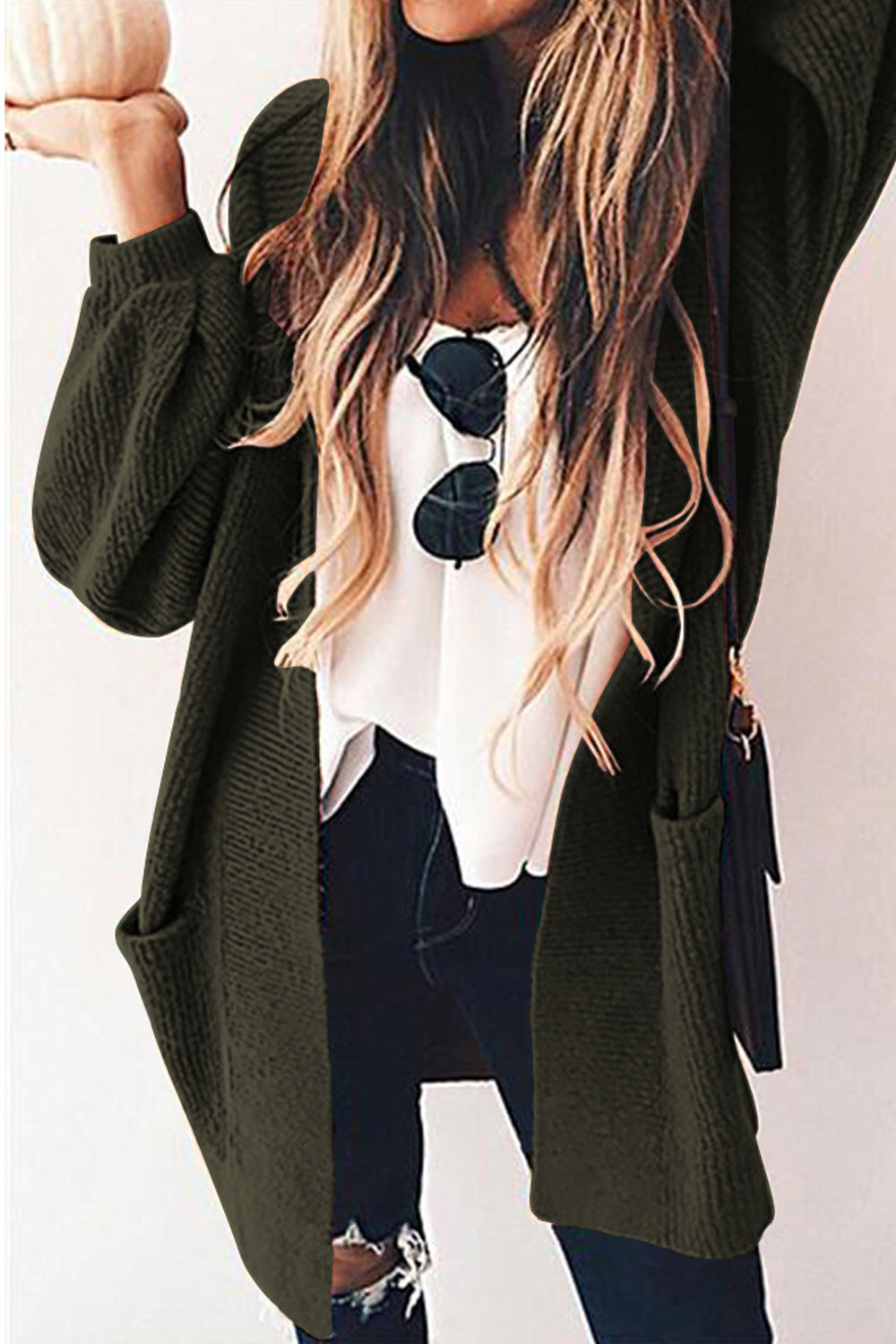 Women Pretty Winter Casual Long Sleeve Solid Pattern Cardigan