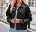 Women’s Slim-Fit Washed Short-Sleeve Denim Jacket