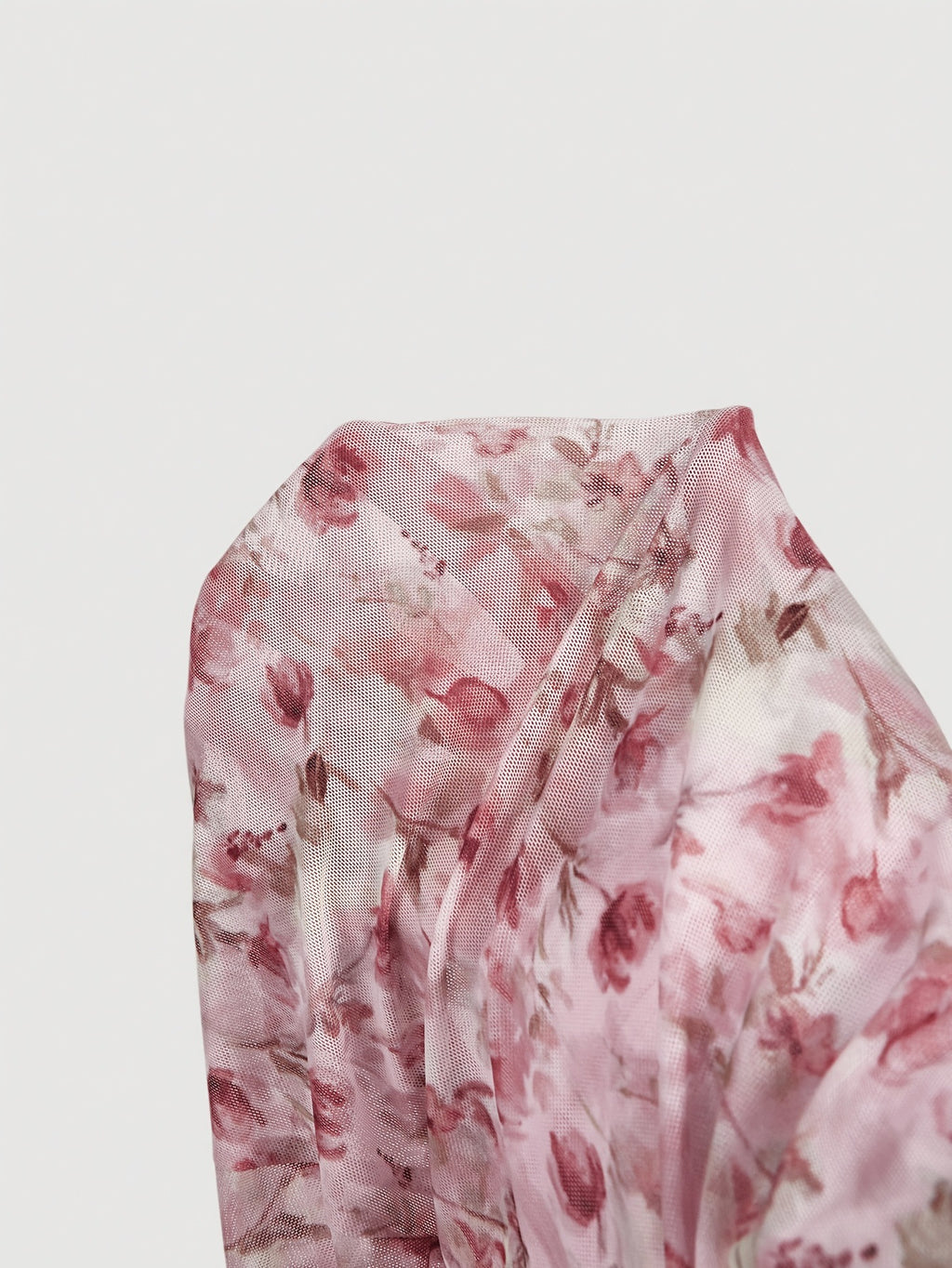 Women’s Sweet Floral Print Puff Sleeve A-Line Mini Dress with Fitted Waist Short Skirt