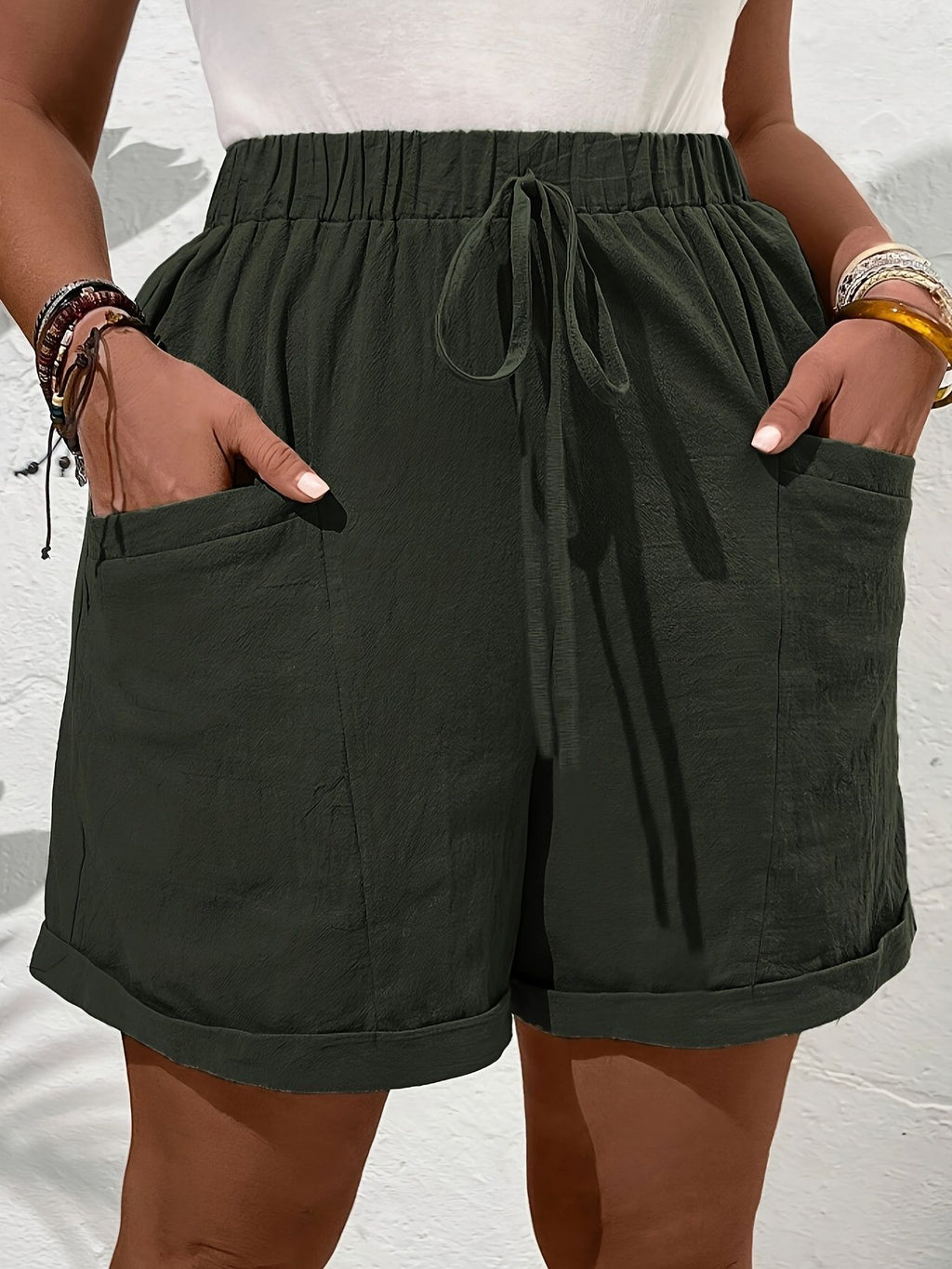 Women's Casual Loose Wide Leg Shorts – Comfortable Relaxed Fit Everyday Shorts