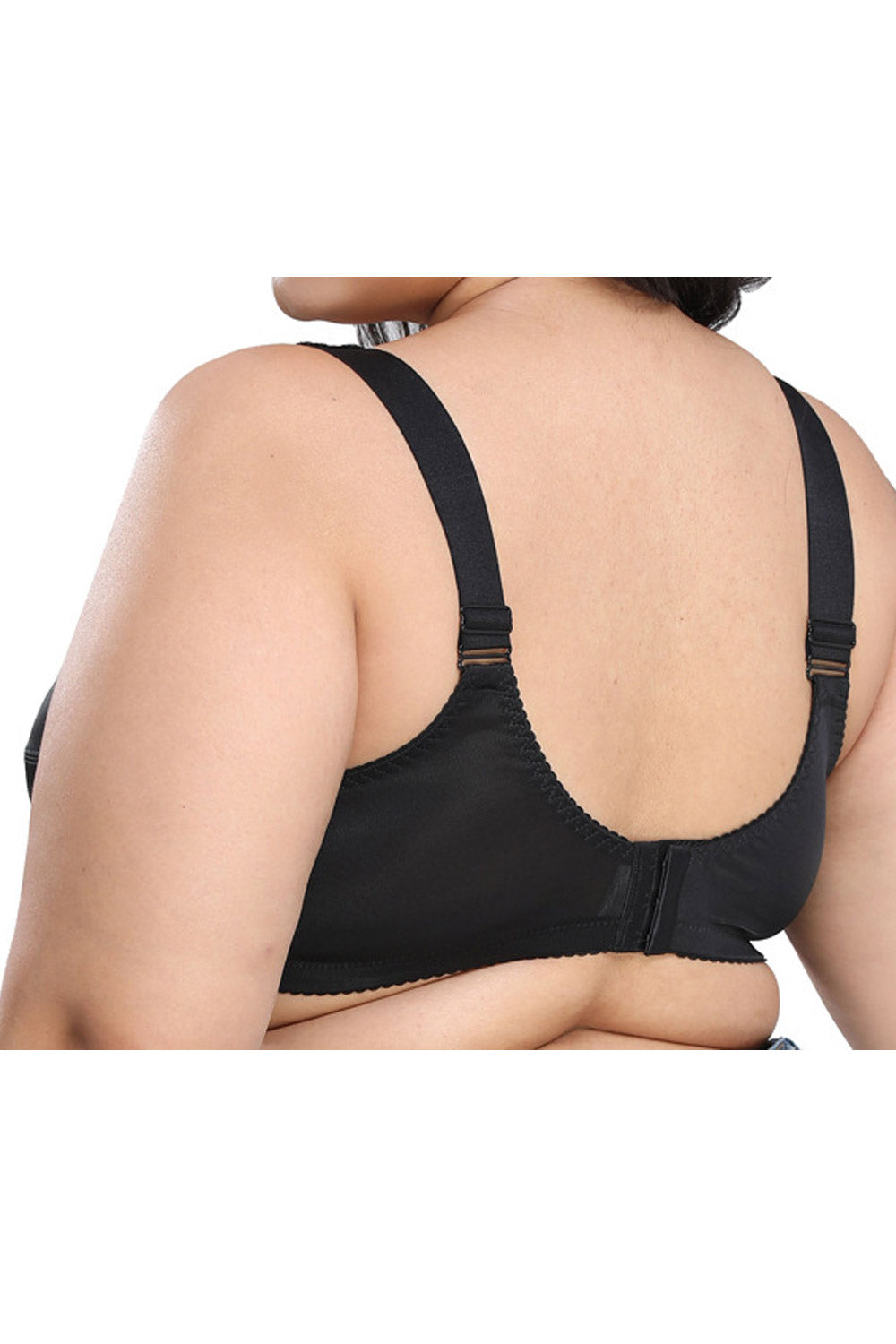 Women Plus Lace Strap Full Coverage Bra Comfort Wireless Unlined Seamless Underwear