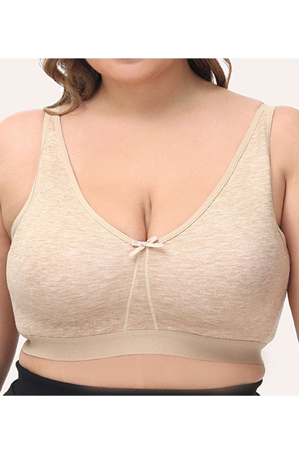 Women's Plus Seamless Full Coverage Minimizer Bra Thin Non-padded Push Bra