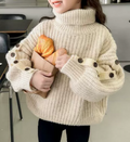 Girls Turtleneck Knit Sweater