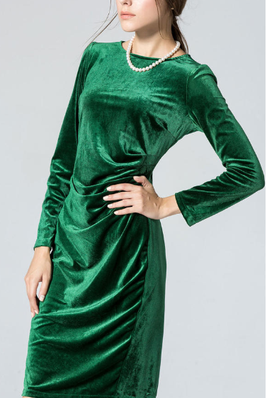 Slim Fit Long Sleeve Sheath Dress