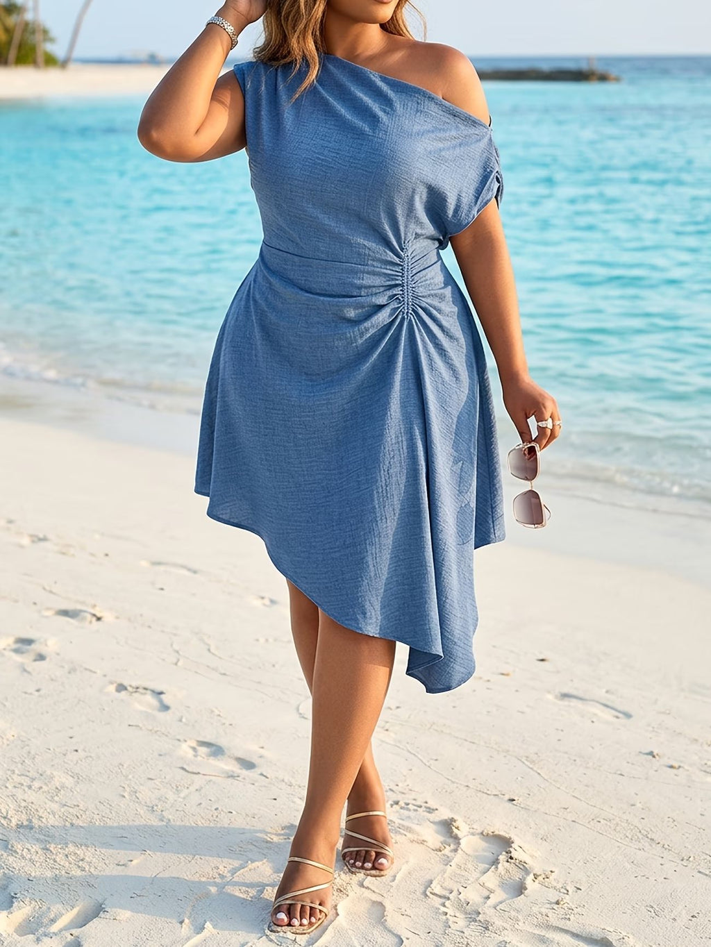 Women's Irregular Hem Casual Summer Dress