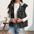 Women’s Summer New Washed One-Button Denim Vest