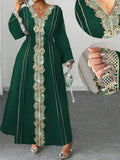 Women's Elegant Lace Long Robe Dress Loose Fit Fashion Maxi Dress for Casual Party Vacation Wear