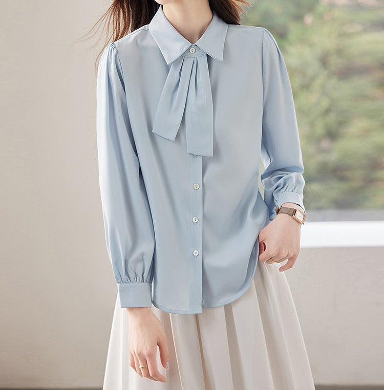 Women's College Student Career Interview Dress Shirt - Professional Button-Up Blouse