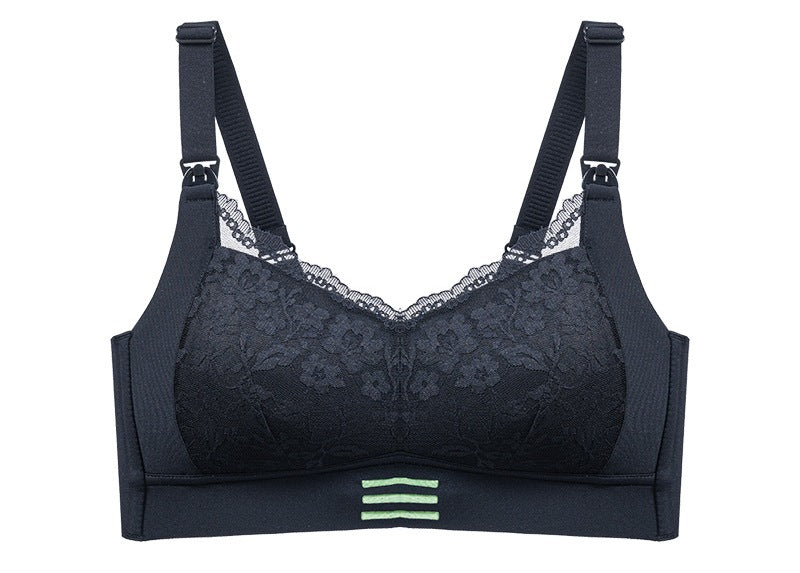 Tea Fiber Nursing Bra – Wireless, Front Buckle, Thin & Breathable Maternity Bra for Pregnancy & Breastfeeding Support