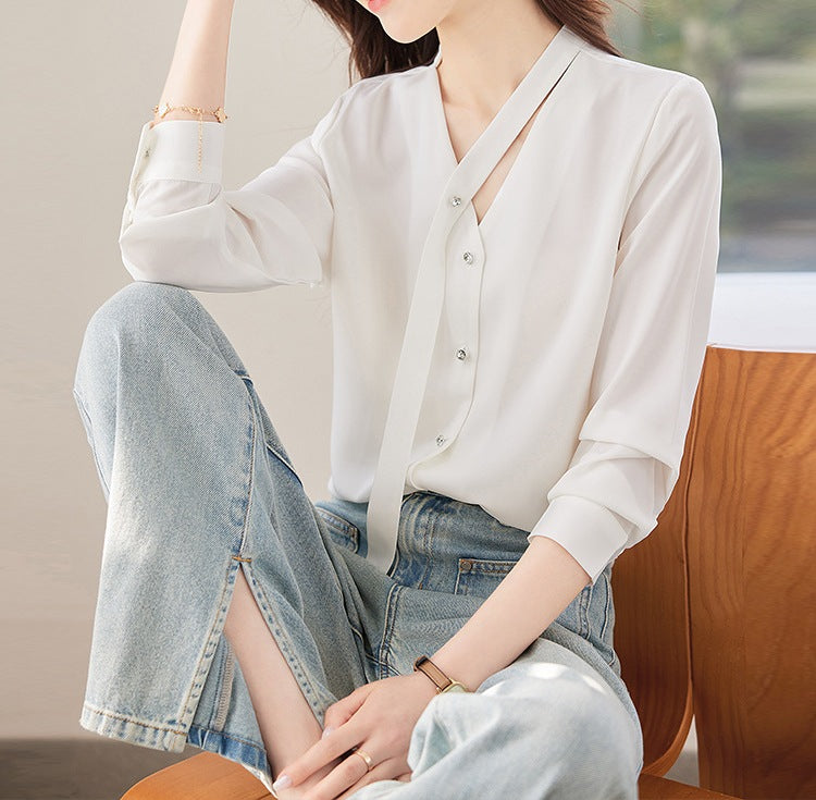 Women's Long Sleeve Shirt - New Season Spring & Autumn Design