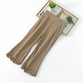 Girls’ Summer Flared Pants – Baby Red Ice Silk Lightweight Breathable Comfort Trousers - RAC26JP5433BATB