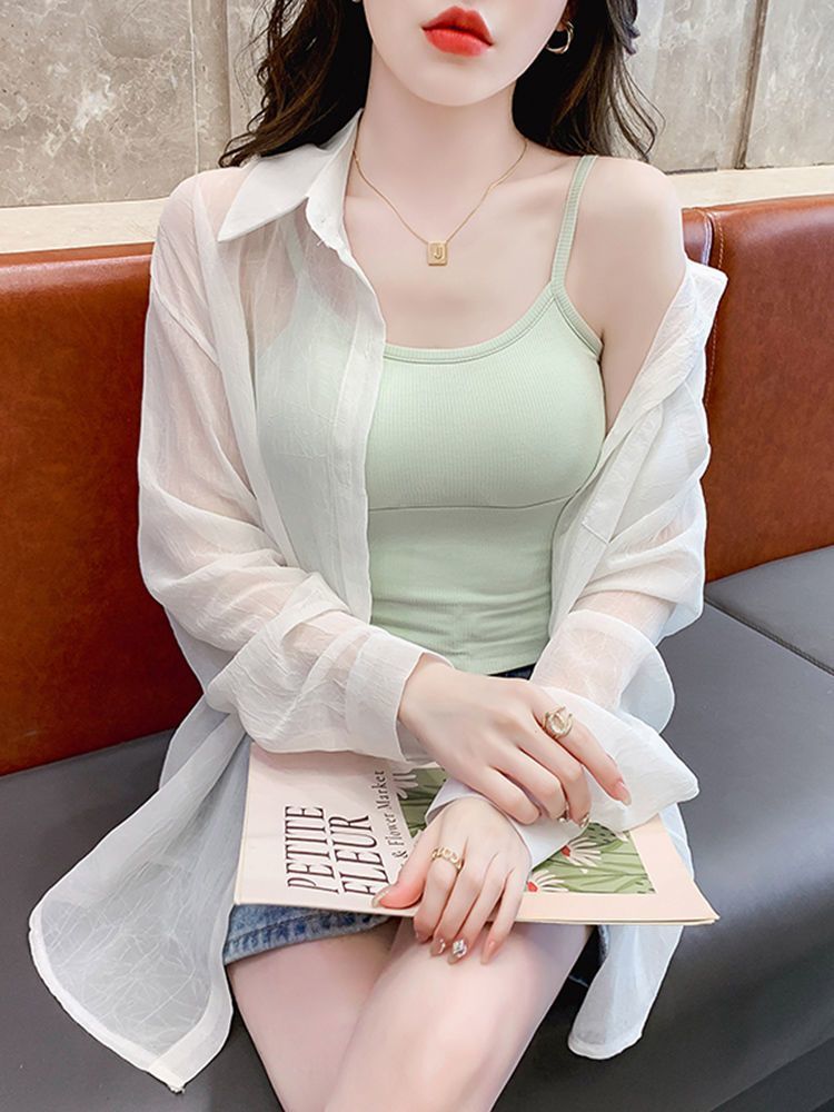 Women's Thin Ice Silk Polo Shirt - Breathable Sun-Proof Summer Top
