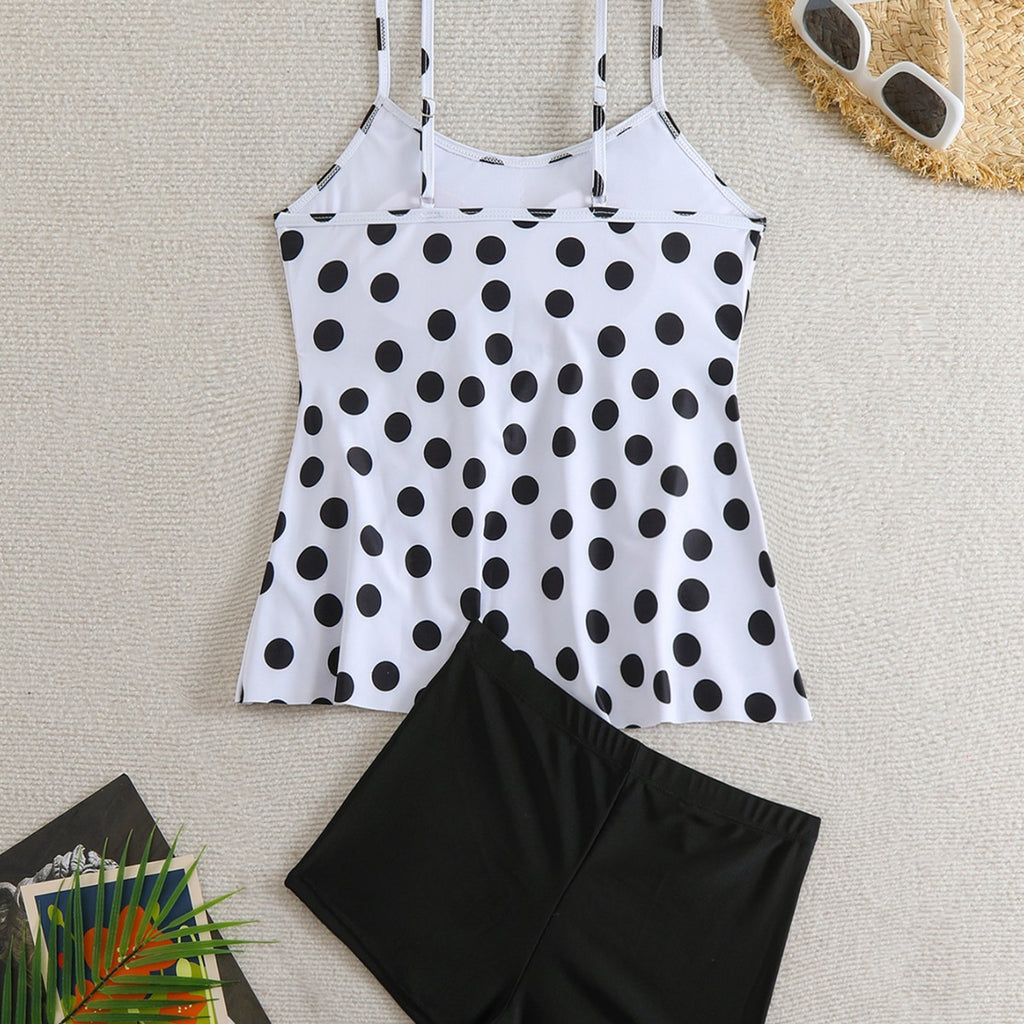 New Shoulder Strap Bikini with High-Waist Boxer Bottoms - Split Swimsuit for Women