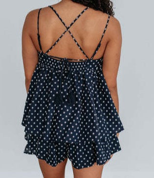 Printed Elegant Suspender Jumpsuit for Women