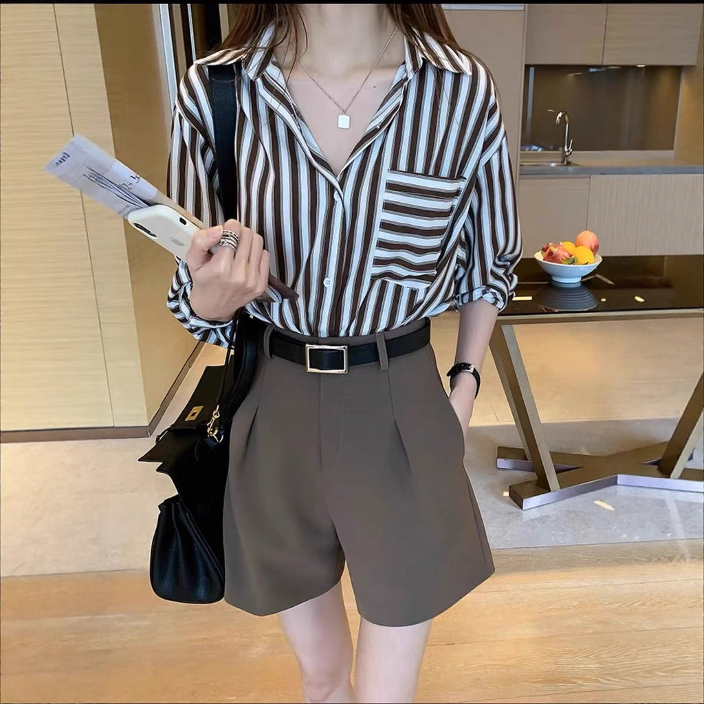 Women's Spring/Autumn Striped Shirt