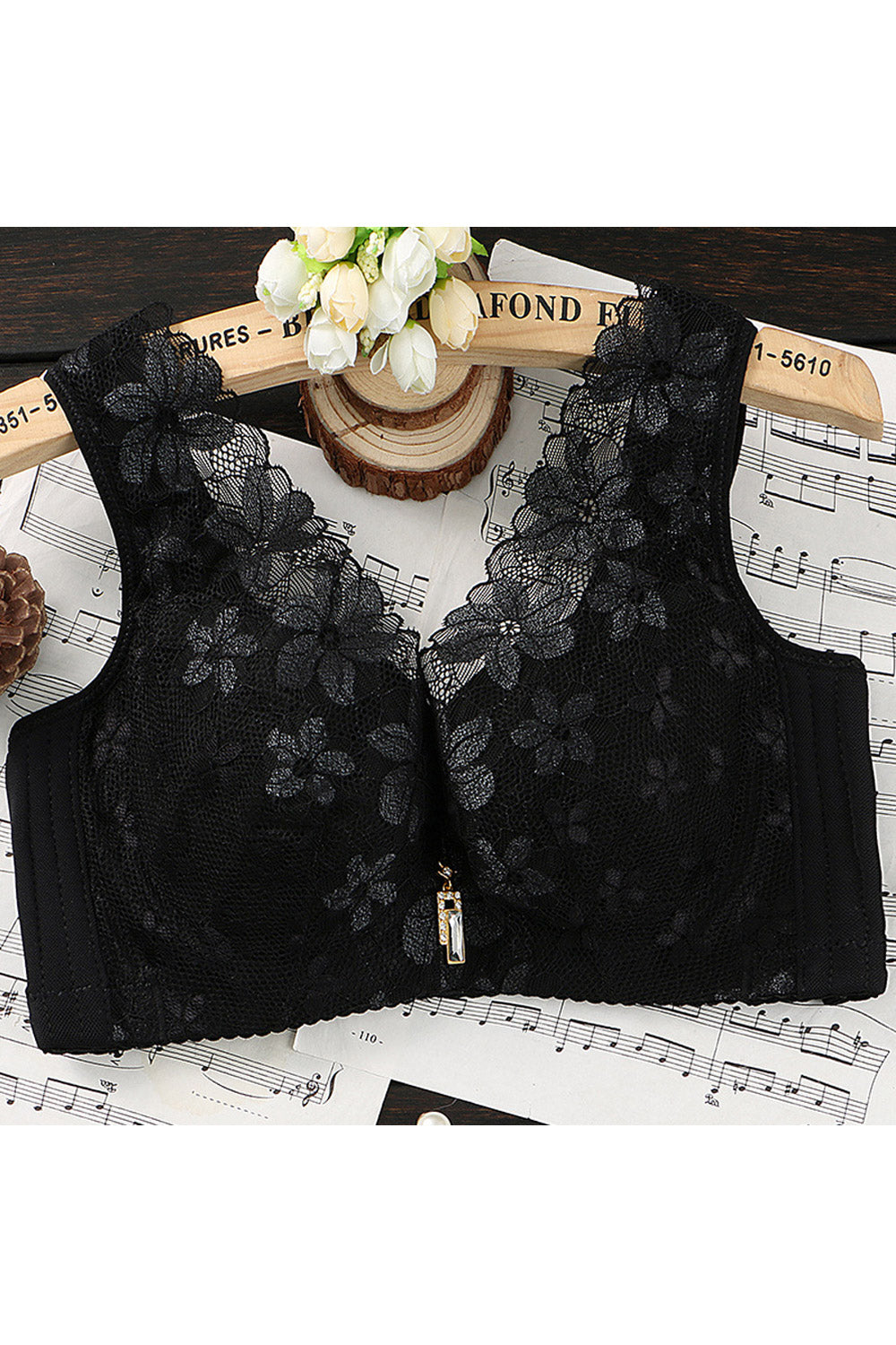 Women Plus Vest Style Summer Lace Stylish Gathered Bra