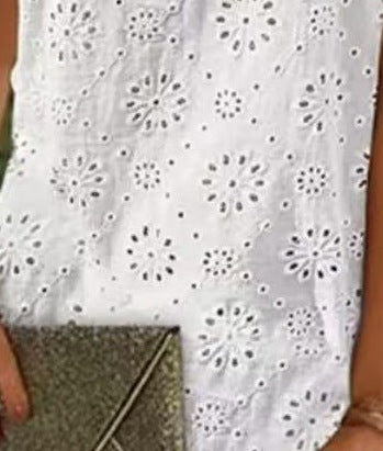 Women's V-Neck Sleeveless Lace Detail Strap Dress
