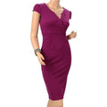 Women V Neck Evening Bodycon Dress