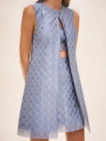Women's Fashion Printed Round Neck Sleeveless Dress