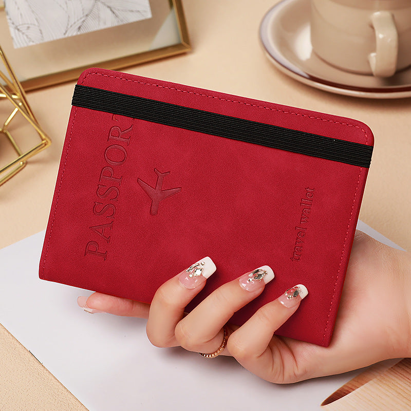 Passbook Holder Multi-Function ID Card Bag | Unisex Frosted Travel Card Storage Wallet