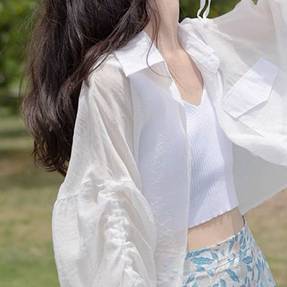 Women's Summer Thin Sun Protection Jacket - UV Protection Short Top