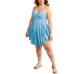 Women's Casual V-Neck Knitted Suspender Dress – Plus Size, Waist-Defined, Comfortable & Stylish