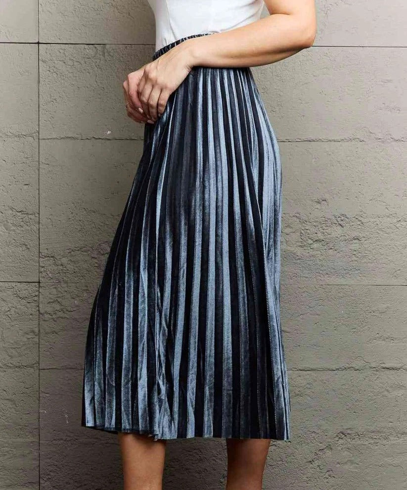 Women's Ninexis Accordion Pleated Flowy Midi Skirt