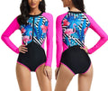 Women's swimsuit hot spring zipper long sleeve slim surfing diving suit swimsuit
