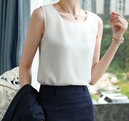 Women's Spring & Summer Sleeveless Professional Outerwear Top - Lightweight Office Layering Vest