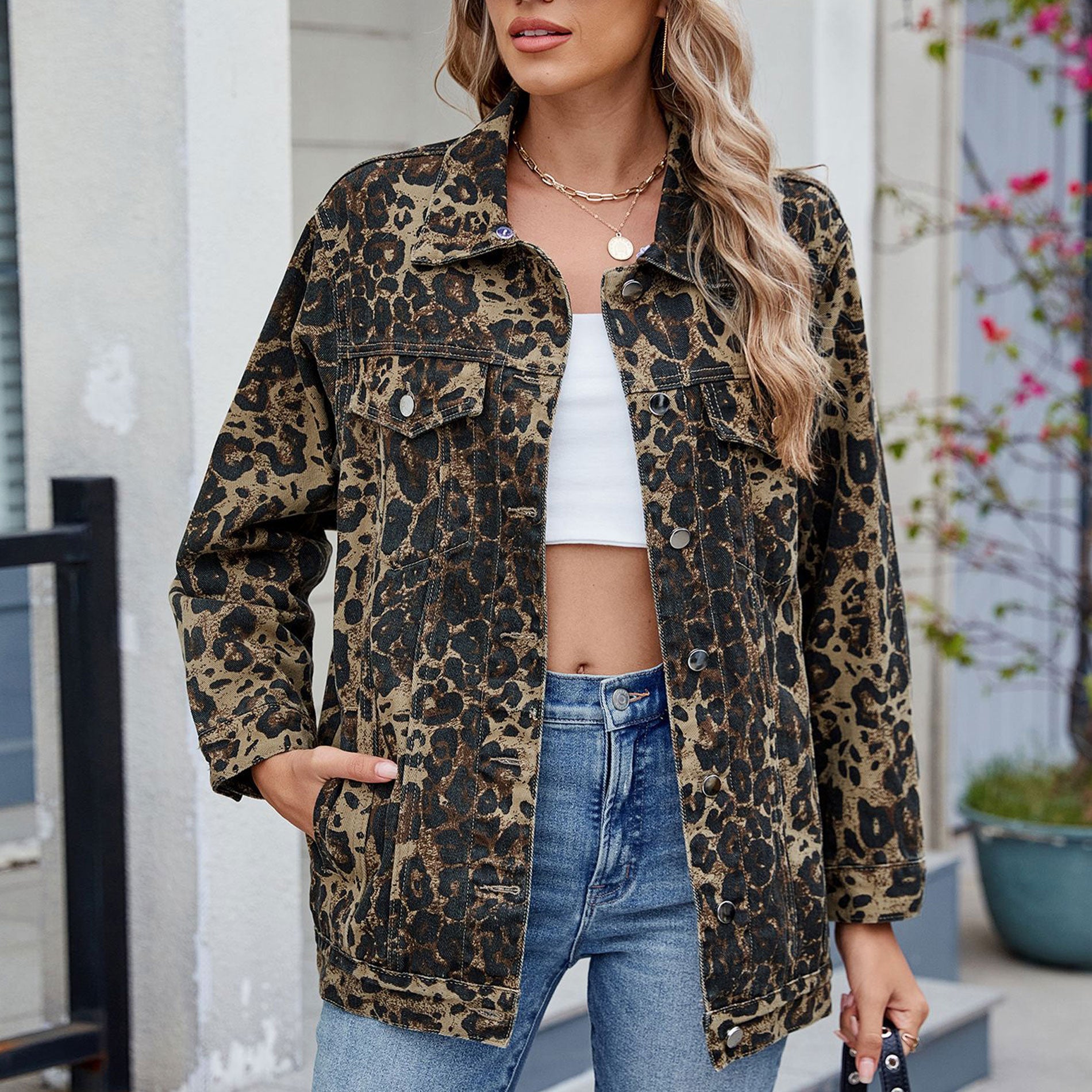 New Versatile Slim Retro Classic Loose Denim Jacket - Women's Casual Vintage Jean Top