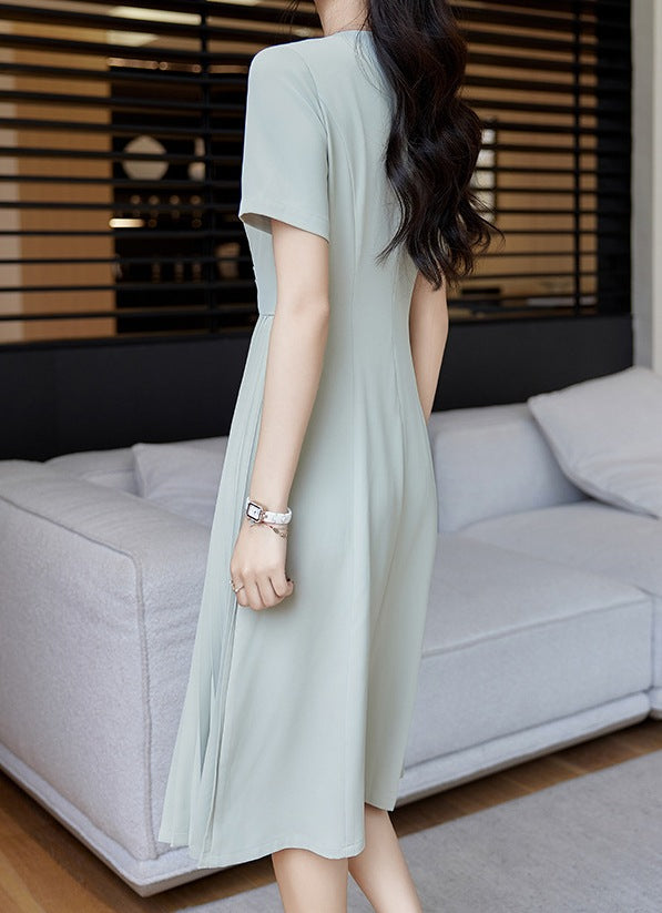 Women’s V-Neck Summer Goddess-Inspired A-Line Dress