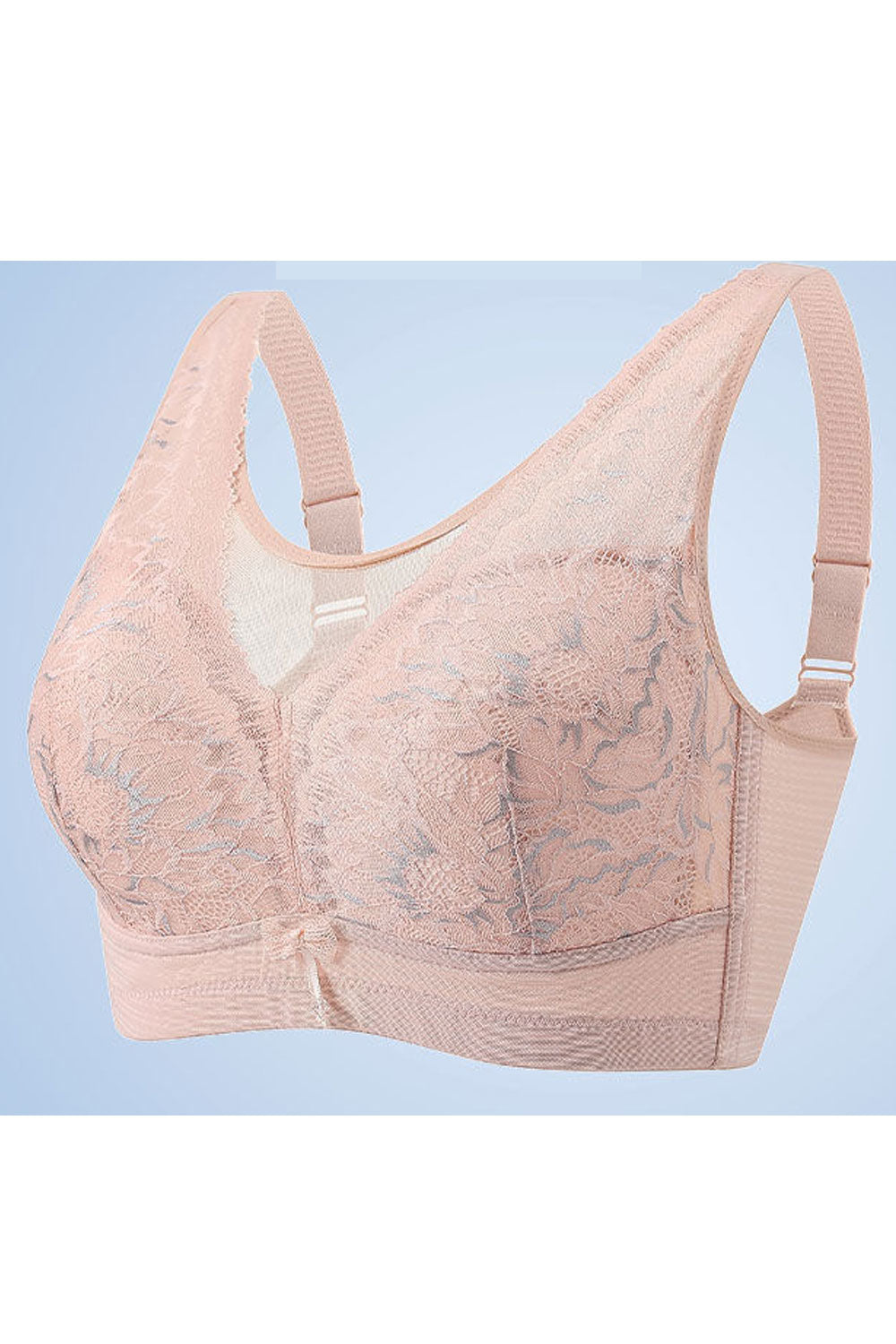 Women Plus Thin Cup Lace Adjustment Underwear Bra