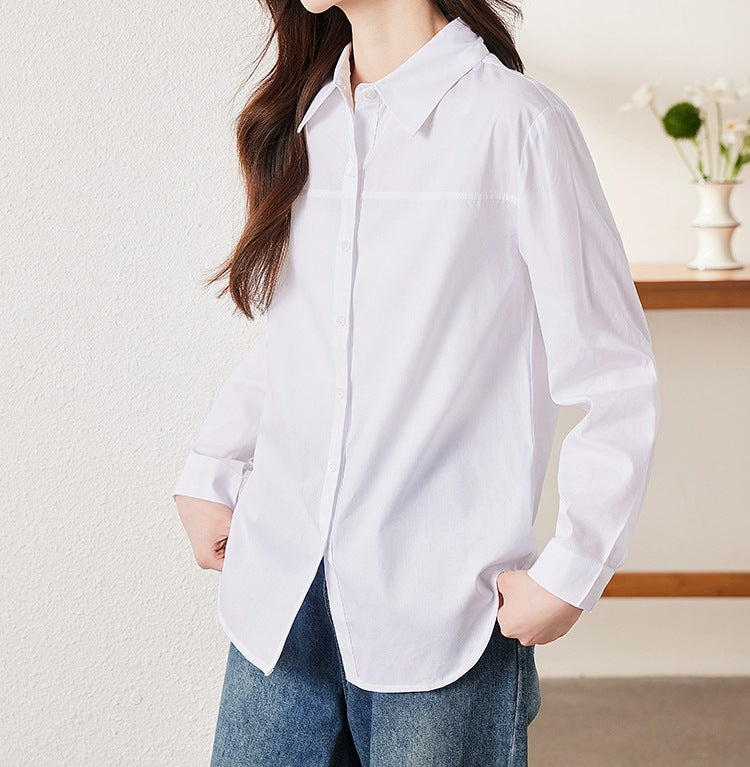 Women's Long Sleeve Workwear Blouse - Elegant Office Style for Spring & Autumn