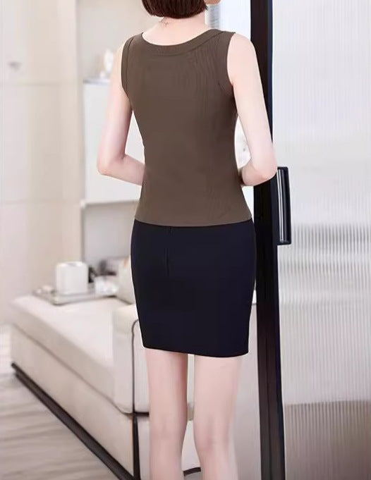 Women's Spring Summer Halter Neck Camisole - Lightweight Sleeveless Casual Inner Top