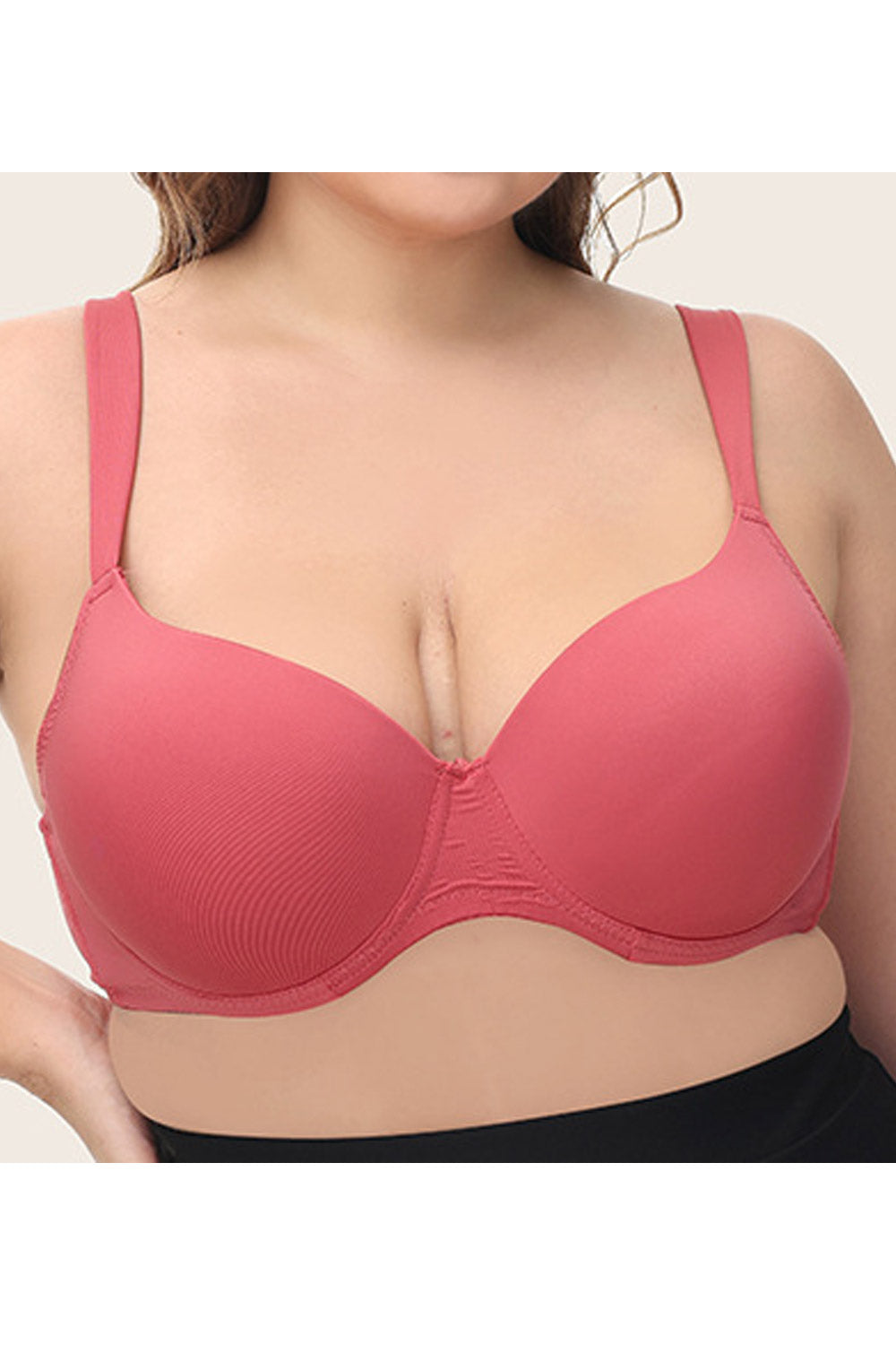 Women Plus Wide Sponge Wide Shoulder Strap Large Size Bra