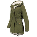 Autumn & Winter New Women’s Solid Color Hooded Thick Cotton Coat