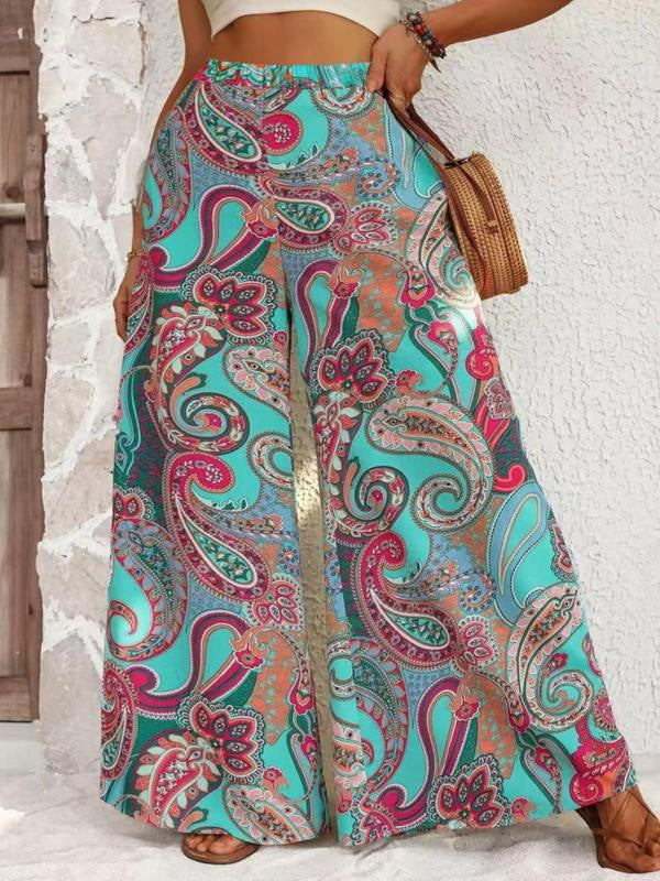 Women's Plus Size Casual Wide Leg Pants – Comfortable Loose Fit Everyday Trousers