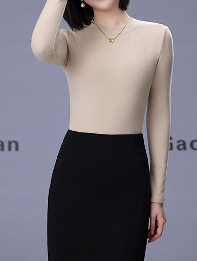 Women's Autumn & Winter Long Sleeve T-Shirt - Slim Fit Warm Casual Stylish Top