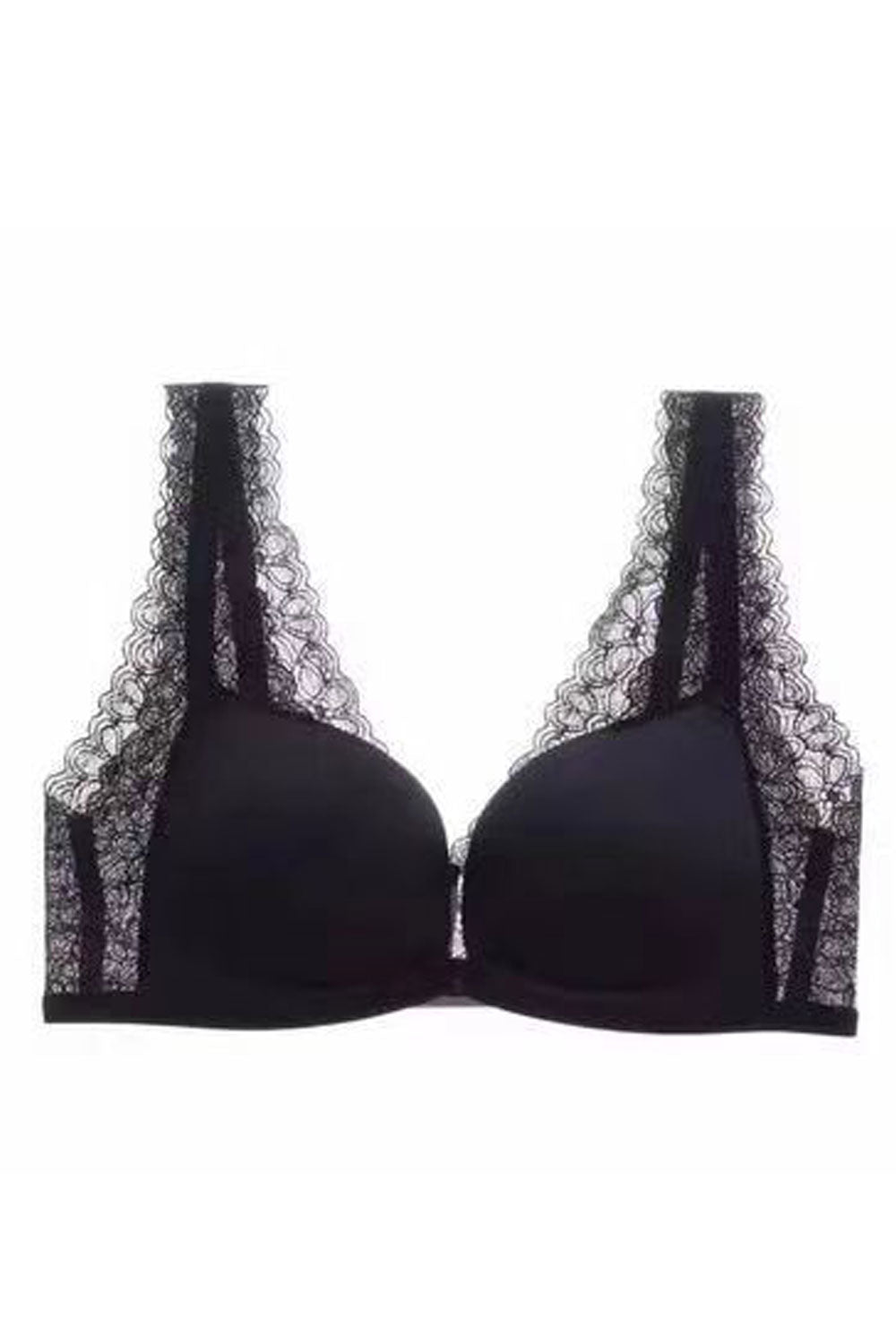 Women New Gather up, Beautiful back, Anti-blooming Thin at the top and Thick at the Bottom Strapless Front Button Seamless Lace