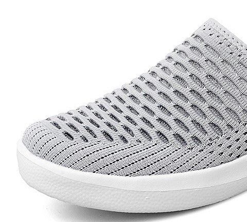 Summer Breathable Mesh Half Slippers - Women's Closed-Toe Heel-Free Slip-On Casual Shoes