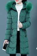 Women Long Thick Padded Outdoor Winter Jacket