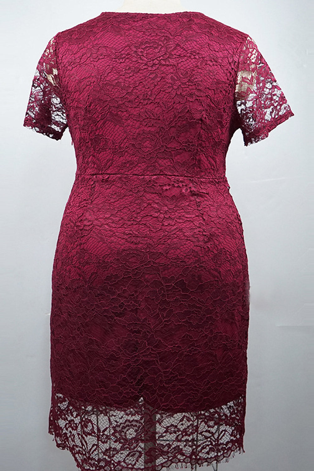 Women Plus Summer Lace Design Pattern Elegant Slim Evening Dress
