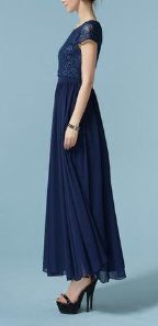 Women Elegant Long Pleated Skirt Dress